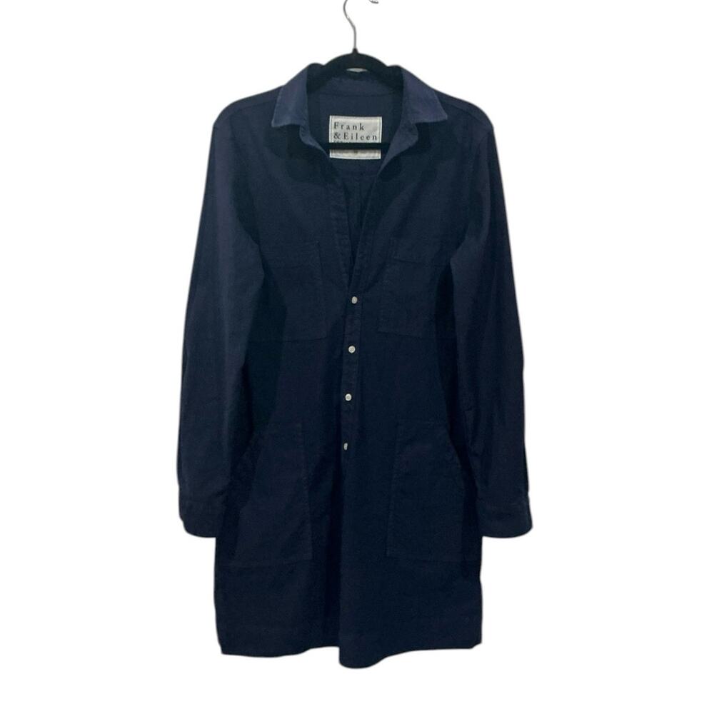 Frank & Eileen Ireland Linen Utility Dress Navy Italian Linen Size XS - Picture 5 of 10